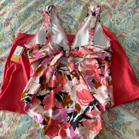 Jantzen and Kona Sol Swimsuit Bundle One Piece with Swim skirt  Large - Picture 6 of 10